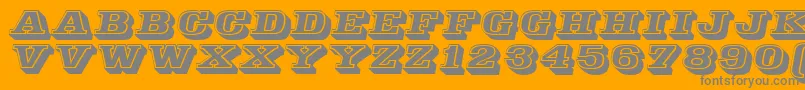 Decorated035Bt Font – Gray Fonts on Orange Background