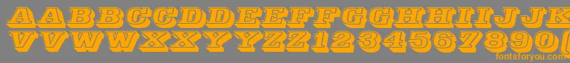 Decorated035Bt Font – Orange Fonts on Gray Background