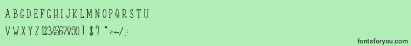 LePrinceSurLeMouton Font – Black Fonts on Green Background