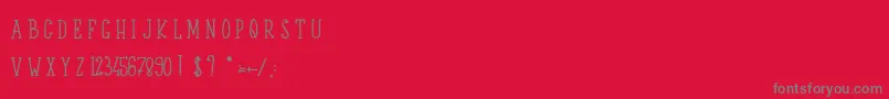 LePrinceSurLeMouton Font – Gray Fonts on Red Background