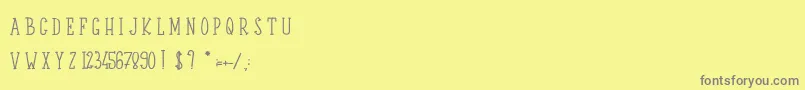 LePrinceSurLeMouton-Schriftart – Graue Schriften auf gelbem Hintergrund