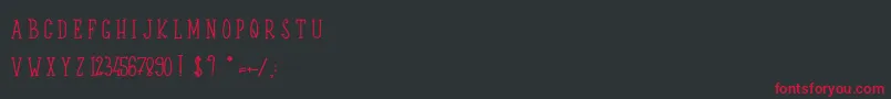 LePrinceSurLeMouton Font – Red Fonts on Black Background