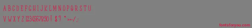 LePrinceSurLeMouton Font – Red Fonts on Gray Background