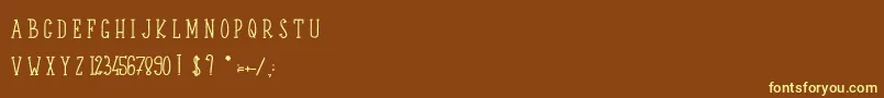 LePrinceSurLeMouton Font – Yellow Fonts on Brown Background