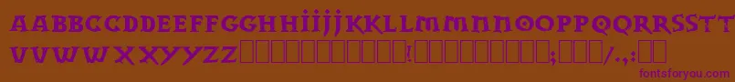 DwarvenStonecraft Font – Purple Fonts on Brown Background