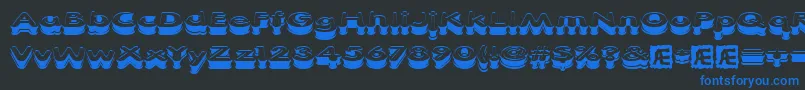 XtrusionBrk Font – Blue Fonts on Black Background