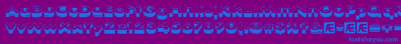 XtrusionBrk Font – Blue Fonts on Purple Background