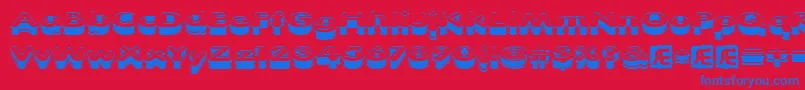 XtrusionBrk Font – Blue Fonts on Red Background