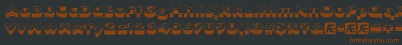 XtrusionBrk-fontti – ruskeat fontit mustalla taustalla