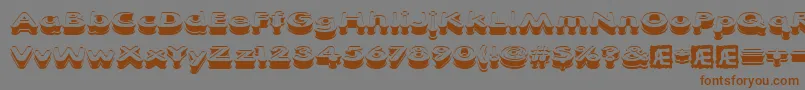 XtrusionBrk Font – Brown Fonts on Gray Background