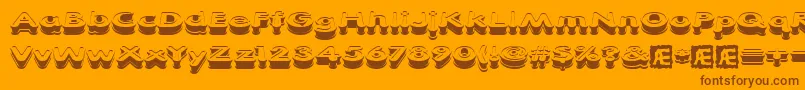 XtrusionBrk Font – Brown Fonts on Orange Background