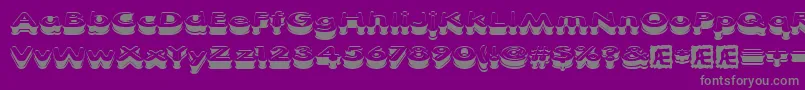 XtrusionBrk Font – Gray Fonts on Purple Background