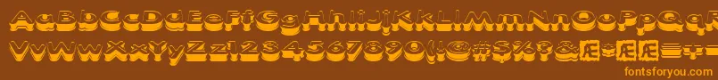 XtrusionBrk Font – Orange Fonts on Brown Background