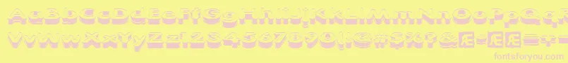 XtrusionBrk Font – Pink Fonts on Yellow Background