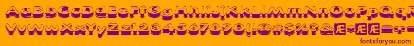 XtrusionBrk Font – Purple Fonts on Orange Background