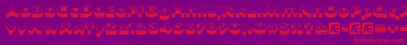 XtrusionBrk Font – Red Fonts on Purple Background