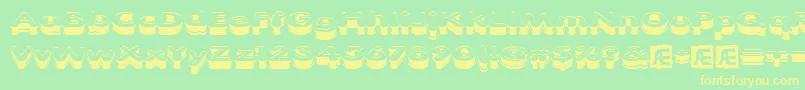 XtrusionBrk Font – Yellow Fonts on Green Background