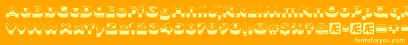 XtrusionBrk Font – Yellow Fonts on Orange Background
