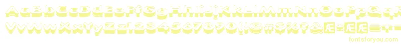 Czcionka XtrusionBrk – żółte czcionki na białym tle