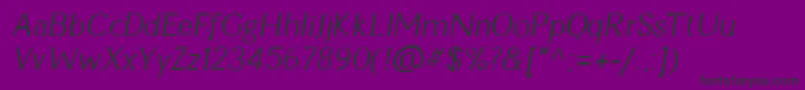 CynItalic Font – Black Fonts on Purple Background