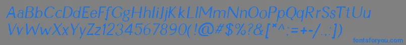 CynItalic Font – Blue Fonts on Gray Background