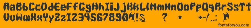 GomariceBatMen Font – Black Fonts on Orange Background