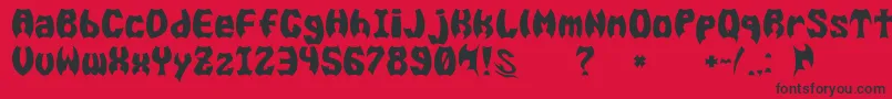 GomariceBatMen Font – Black Fonts on Red Background