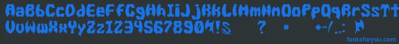 GomariceBatMen Font – Blue Fonts on Black Background