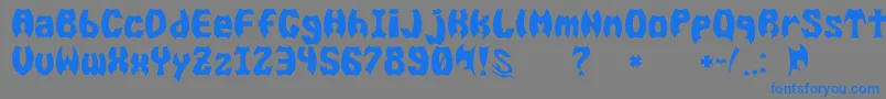 GomariceBatMen Font – Blue Fonts on Gray Background
