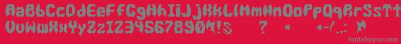 GomariceBatMen Font – Gray Fonts on Red Background