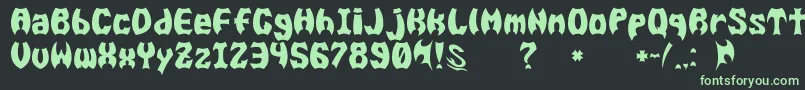 GomariceBatMen Font – Green Fonts on Black Background