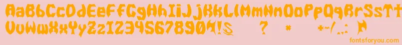 GomariceBatMen Font – Orange Fonts on Pink Background