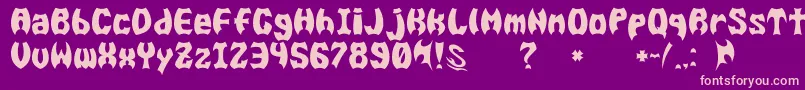 GomariceBatMen Font – Pink Fonts on Purple Background