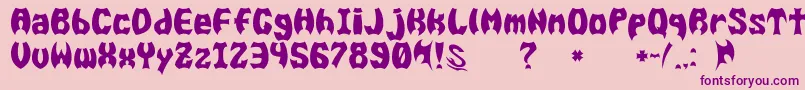 GomariceBatMen Font – Purple Fonts on Pink Background