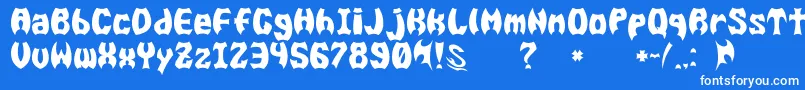 GomariceBatMen Font – White Fonts on Blue Background