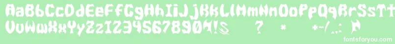 GomariceBatMen Font – White Fonts on Green Background