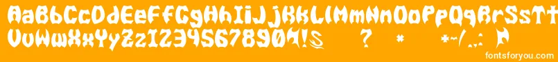 GomariceBatMen Font – White Fonts on Orange Background