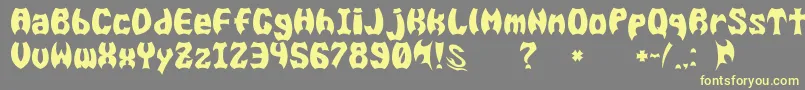 GomariceBatMen Font – Yellow Fonts on Gray Background