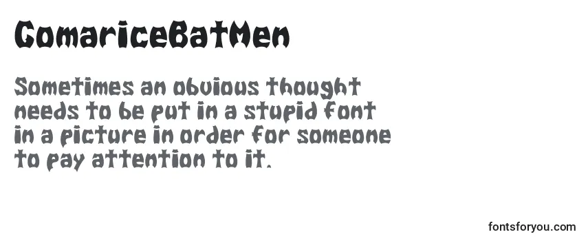 Review of the GomariceBatMen Font