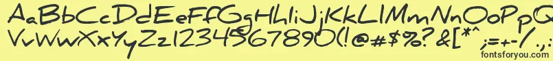 Шрифт Danielbd – чёрные шрифты на жёлтом фоне