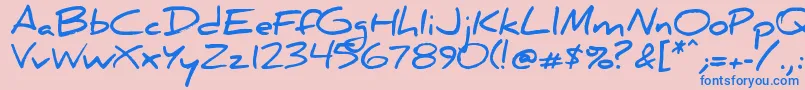 Danielbd Font – Blue Fonts on Pink Background