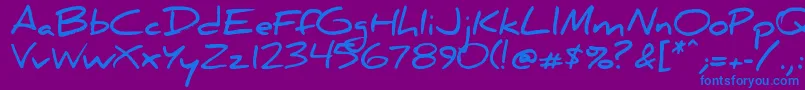 Danielbd-fontti – siniset fontit violetilla taustalla
