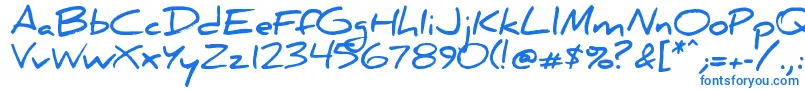 Danielbd Font – Blue Fonts on White Background
