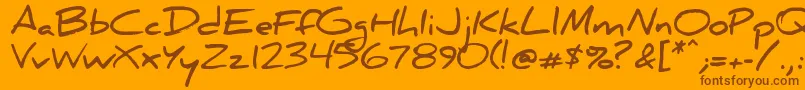 Danielbd Font – Brown Fonts on Orange Background