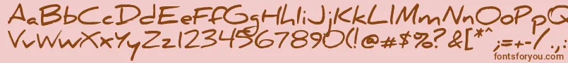 Danielbd-fontti – ruskeat fontit vaaleanpunaisella taustalla