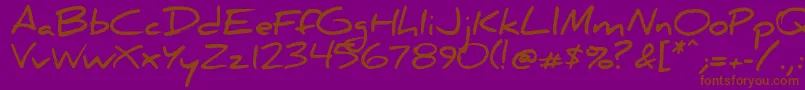 Danielbd-fontti – ruskeat fontit violetilla taustalla