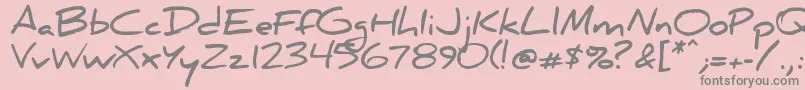 Danielbd-fontti – harmaat kirjasimet vaaleanpunaisella taustalla