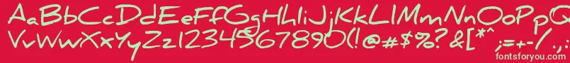 Danielbd Font – Green Fonts on Red Background