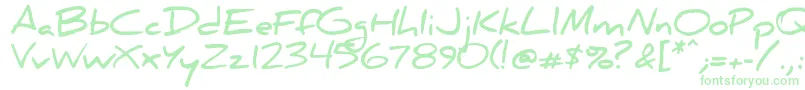 Danielbd-fontti – vihreät fontit valkoisella taustalla