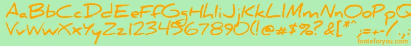 Danielbd Font – Orange Fonts on Green Background
